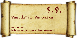Vasvári Veronika névjegykártya